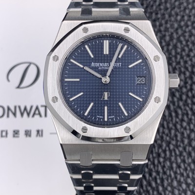 SA급 오데마피게 남성용 NEW 로얄오크 15202ST.OO.1240ST.01 슬림 39mm사이즈 UP!! 블루 와플 다이얼 브레이슬릿 오토매틱 무브먼트 AUD0142 xx