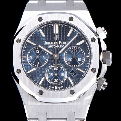 SA급 오데마피게 남성용 NEW 로얄오크 26320ST.OO.1220ST.03 41mm 사이즈 드레스 워치!! 크로노그래프 블루 와플 다이얼 브레이슬릿 신형 ETA 7750B-2 오토매틱 무브먼트 AUD0140 xx