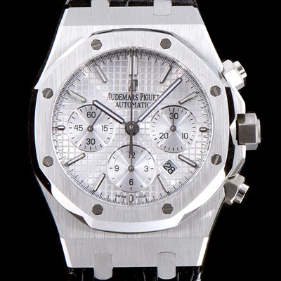 SA급 오데마피게 남성용 로얄오크 데일리워치 강추!! 26320ST.OO.1220ST.02 크로노그래프 화이트 실버 와플 다이얼 신형 ETA 7750B-2 신형 레귤레이터 무브먼트 AUD0200 xx