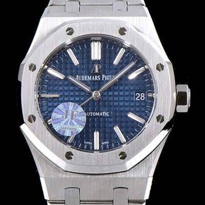 SA급 오데마피게 남성용 하이엔드 로얄오크 15450ST.OO.1256ST.03 JF사 블루 와플 다이얼 오토매틱 무브먼트 AUD0215 xx