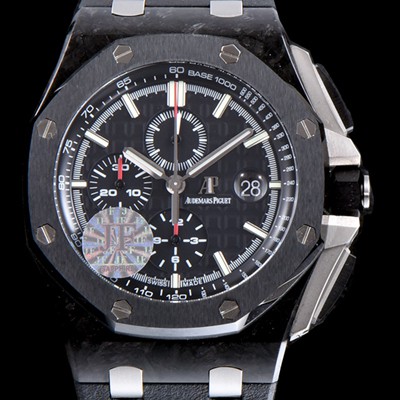 SA급 오데마피게 남성용 NEW MOVT UP!! 로얄오크 오프쇼어 26400AU.OO.A002CA.01 포지드 카본 에디션 블랙 세라믹 베젤 크로노그래프 블랙 와플 다이얼 오토매틱 무브먼트 AUD0200 xx
