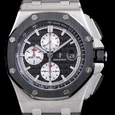 SA급 오데마피게 남성용 로얄오크 오프쇼어 26400IO.OO.A004CA.01 리얼세라믹 블랙 와플 다이얼 그레이 러버 스트랩 오토매틱 무브먼트 AUD0205 xx