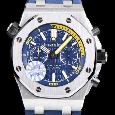 SA급 오데마피게 남성용 로얄오크 오프쇼어 26703ST.OO.A027CA.01 JF사 다이버 업그레이드형!!크로노그래프 블루 3D와플 다이얼 오토매틱 무브먼트 AUD0200 xx