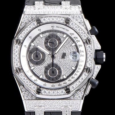 SA급 오데마피게 남성용 로얄오크 오프쇼어 26067BC.ZZ.D002CR.01 크로노그래프 럭셔리다이아 풀페이버 다이아몬드 다이얼 오토매틱 무브먼트 AUD0401 xx