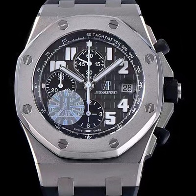 SA급 오데마피게 남성용 로얄오크 오프쇼어 26170ST.OO.D101CR.03 블랙 테마 에디션!!크로노그래프 블랙 와플 다이얼 오토매틱 무브먼트 AUD0210 xx