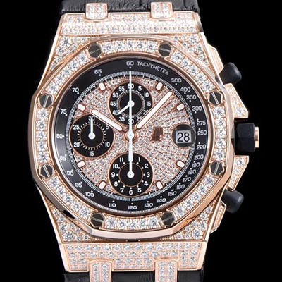 SA급 오데마피게 남성용 로얄오크 오프쇼어 26067OR.ZZ.D002CR.01 크로노그래프 럭셔리다이아 풀페이버 18K로즈골드 다이얼 오토매틱 무브먼트 AUD0405 xx