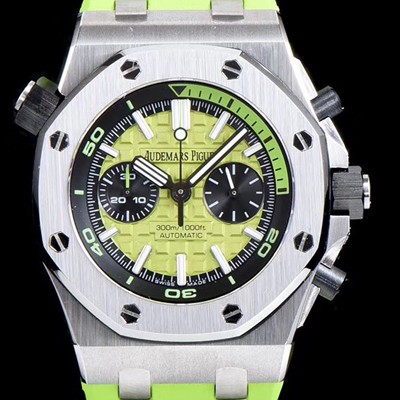 SA급 오데마피게 남성용 로얄오크 오프쇼어 26703ST.OO.A038CA.01 1:1 베스트 에디션 크로노그래프 그린 러버 스트랩 오토매틱 무브먼트 AUD0222 xx
