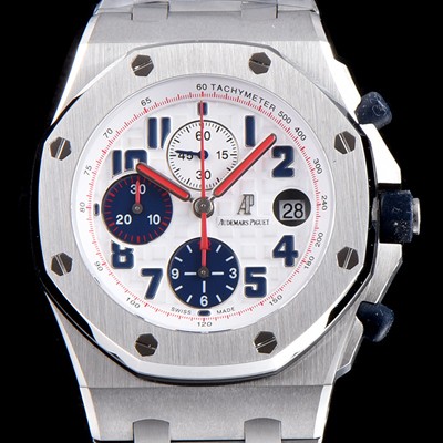 SA급 오데마피게 남성용 로얄오크 오프쇼어 26170ST.OO.D101CR.02 판다 다이얼 에디션!!크로노그래프 화이트 와플 다이얼 브레이슬릿 오토매틱 무브먼트 AUD0214 xx