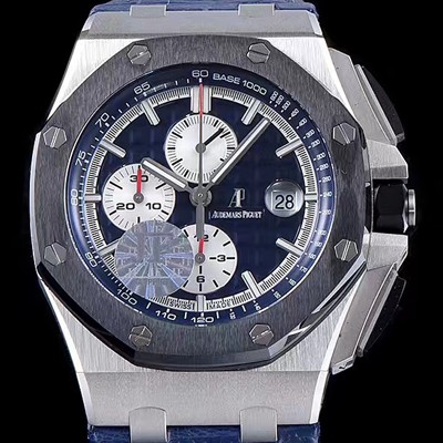 SA급 오데마피게 남성용 로얄오크 오프쇼어 네이비 다이얼 오토매틱 무브먼트 AUD0410 xx