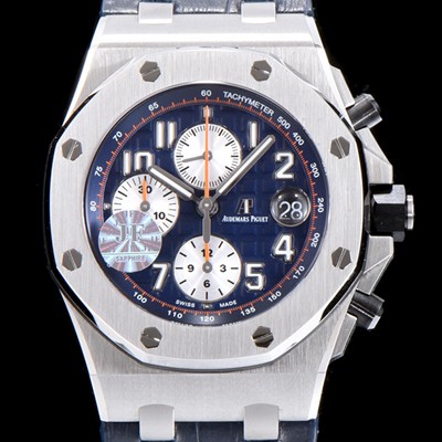 SA급 오데마피게 남성용 NEW MOVT UP!! 로얄오크 오프쇼어 26470ST.OO.A027CA.01 블루 테마 에디션 크로노그래프 블루 와플 다이얼 오토매틱 무브먼트 AUD0201 xx