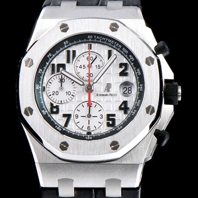 SA급 오데마피게 남성용 로얄오크 오프쇼어 26170ST.OO.D305CR.01 블랙 테마 에디션!!크로노그래프 화이트 와플 다이얼 오토매틱 무브먼트 AUD0250 xx