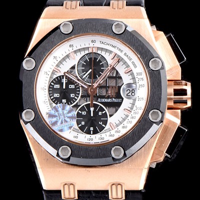 SA급 오데마피게 남성용 로얄오크 오프쇼어 루벤 바리첼로 블랙 세라믹 베젤 크로노그래프 스켈레톤 다이얼 오토매틱 무브먼트 AUD0255 xx