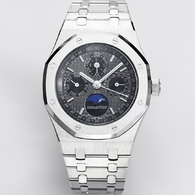 SA급 오데마피게 남성용 로얄오크 26574 퍼페츄얼 캘린더 문페이즈 41mm 다크 그레이 다이얼 신형 5134 오토매틱 무브먼트 AUD4202 xx