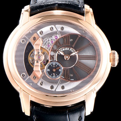 SA급 오데마피게 남성용 밀레어리 최신형 업그레이드 모델 15350OR.OO.D093CR.01 18K 로즈골드 칼리버 4101 실버 스켈레톤 다이얼 오토매틱 무브먼트 AUD0101 xx