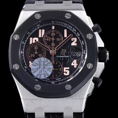 SA급 오데마피게 남성용 로얄오크 오프쇼어 크로노그래프 블랙 다이얼 AUD4203 xx
