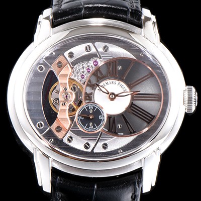 SA급 오데마피게 남성용 밀레어리 최신형 업그레이드 모델 15350ST.OO.D002CR.01 칼리버 4101 실버 스켈레톤 다이얼 오토매틱 무브먼트 AUD0105 xx