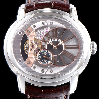 SA급 오데마피게 남성용 밀레어리 최신형 업그레이드 모델 15350ST.OO.D002CR.01 칼리버 4101 실버 스켈레톤 다이얼 오토매틱 무브먼트 AUD0103 xx