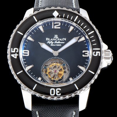 SA급 블랑팡 남성용 피프티 패던스 스켈레톤 뚜르비용!! 고급스러운 18k화이트골드 케이스 블랙&스켈레톤 다이얼 아시안 투어빌론 탑재 무브먼 BLA4254 xx