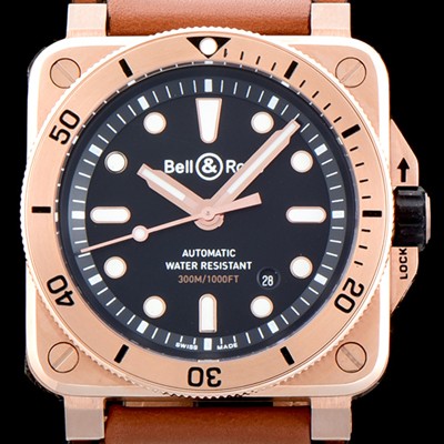 SA급 벨엔로즈 남성용 2018년 신형다이버워치 UP!! 인스트루먼트 BR0392-D-BL-BR/SCA 고급스러운18K 로즈골드 블랙 다이얼 오토매틱 무브먼트 BEL4250 xx