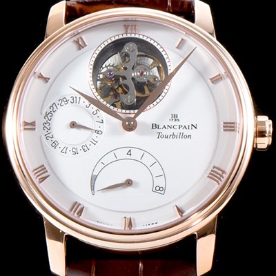 SA급 블랑팡 남성용 빌레레 클래식 6025-3642-55B 투어빌론 18k로즈골드 화이트 다이얼 BLA4204 xx