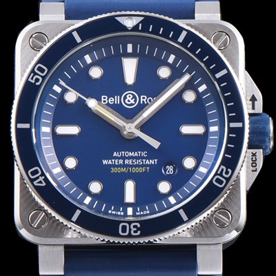 SA급 벨엔로즈 남성용 신형다이버워치!! 인스트루먼트 BR0392-D-BU-ST/SRB 블루 세라믹 베젤 에디션 블루 다이얼 오토매틱 무브먼트 BEL4201 xx