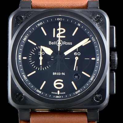 SA급 벨엔로즈 남성용 인스트루먼트 BR0394-BL-CE 크로노그래프 