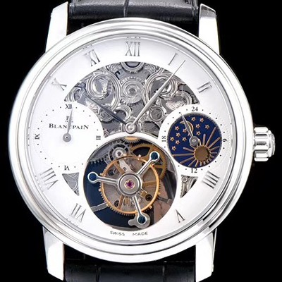 SA급 블랑팡 남성용 VIP타입 리얼 뚜르비용 화이트 다이얼 투어빌론 무브먼트 BLA4200 xx