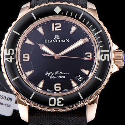 SA급 블랑팡 남성용 피프티 패던스 베스트 에디션 로즈골드 블랙 다이얼 BLA4210 xx