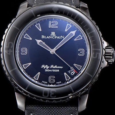 SA급 블랑팡 남성용 피프티 패던스 다이버 올블랙 에디션 수제공정형 무브먼트 BLA4213 xx