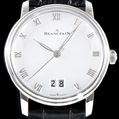SA급 블랑팡 남성용 빌레레 6669-1127-55B 그랑데 라지 데이트 울트라 슬림 40MM UP!! 화이트 다이얼 Cal.6950 오토매틱 무브먼트 BLA4200 xx