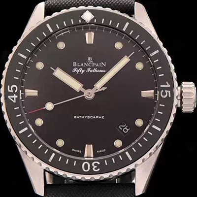 SA급 블랑팡 남성용 5000-0130-B52 A 피프티패덤즈 다이버 블랙다이얼 BLA42020 xx