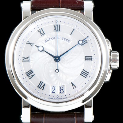 SA급 브레게 남성용 마린 컬렉션 5817ST/12/5V8 빅데이트 UP!! 39MM 화이트 물결무늬 다이얼 Cal.517GG HG 오토매틱 무브먼트 BRG0427 xx