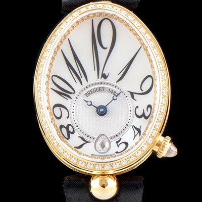 SA급 브레게 남성용 여성들의 로망 브레게 레인 드 네이플!! 8918BA/58/864/D00D 화이트 마더 오브 펄 다이얼 18K 옐로우골드 브릴리언트 컷 다이아몬드 베젤 오토매틱 무브먼트 BRG0404 xx