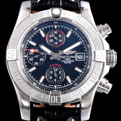 SA급 브라이틀링 남성용 슈퍼 어벤져II A1338111|BC32|170A 크로노그래프 블랙 다이얼 오토매틱 무브먼트 BRE0254 xx