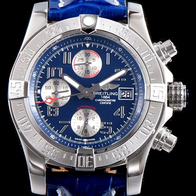 SA급 브라이틀링 남성용 슈퍼 어벤져II A1338111|C870|158S|A20S.1 크로노그래프 블루 다이얼 오토매틱 무브먼트 BRE0201 xx