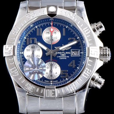 SA급 브라이틀링 남성용 어벤져II A1338111/C870/170A 스카이랜드1884 크로노그래프 블루 다이얼 브레이슬릿 7750B-2오토매틱 무브먼트 BRE0233 xx