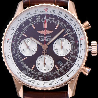 SA급 브라이틀링 남성용 네비타이머 크로노그래프 브라운 다이얼 오토매틱 무브먼트 BRE0413 xx
