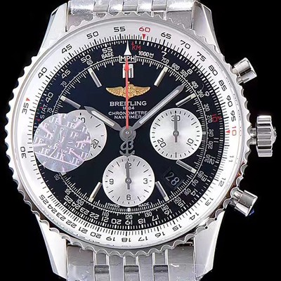 SA급 브라이틀링 남성용 네이비타이머 크로노그래프 블랙 다이얼 오토매틱 무브먼트 BRE0211 xx