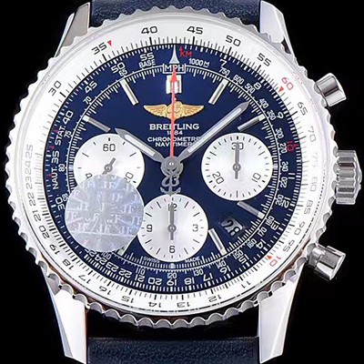 SA급 브라이틀링 남성용 네이비타이머 크로노그래프 블루 다이얼 오토매틱 무브먼트 BRE0240 xx