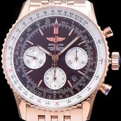 SA급 브라이틀링 남성용 네비타이머 크로노그래프 브라운 다이얼 오토매틱 무브먼트 BRE0410 xx