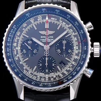 SA급 브라이틀링 남성용 네비타이머 크로노그래프 그레이 다이얼 오토매틱 무브먼트 BRE0415 xx
