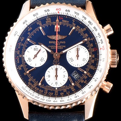 SA급 브라이틀링 남성용 신형 네비타이머 RB012012|Q606|739P|R20BA.1 베스트인기모델!!크로노그래프 18K 로즈골드 블루 다이얼 오토매틱 무브먼트 BRE0202 xx