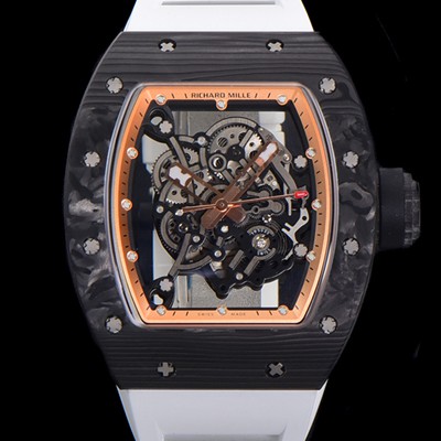 SA급 리차드밀레 남성용 RM055 NTPT 카본케이스 50미리 스켈레톤 다이얼 기계식 수동형 무브먼트 RIC73868 xx