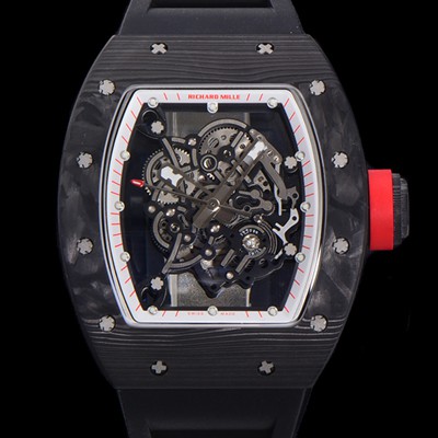 SA급 리차드밀레 남성용 RM055 NTPT 카본케이스 50미리 스켈레톤 다이얼 기계식 수동형 무브먼트 RIC73897 xx