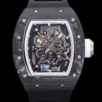 SA급 리차드밀레 남성용 RM055 NTPT 카본케이스 50미리 스켈레톤 다이얼 기계식 수동형 무브먼트 RIC73898 xx