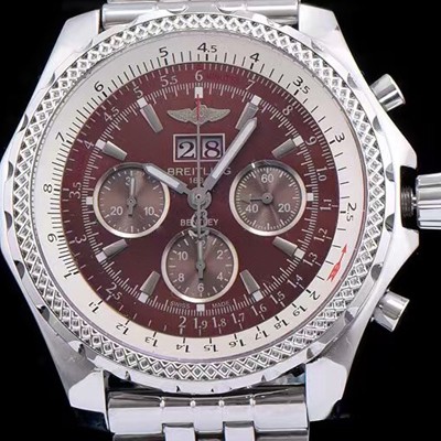 SA급 브라이틀링 남성용 밴틀리 6.75 빅데이트 브라운 다이얼 BRE0402 xx