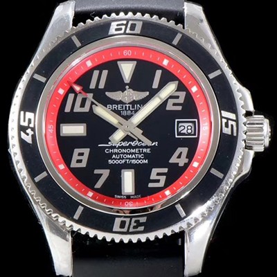 SA급 브라이틀링 남성용 2018년 신상 에어로마린 슈퍼오션 블랙다이얼 BRE0210 xx