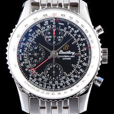 SA급 브라이틀링 남성용 네비타이머 몽블리앙 다토라 46mm 크로노그래프 블랙 다이얼 오토매틱 무브먼트 BRE40211 xx