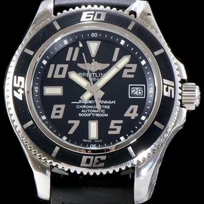 SA급 브라이틀링 남성용 2018년 신상 에어로마린 슈퍼오션 블랙다이얼 BRE0221 xx
