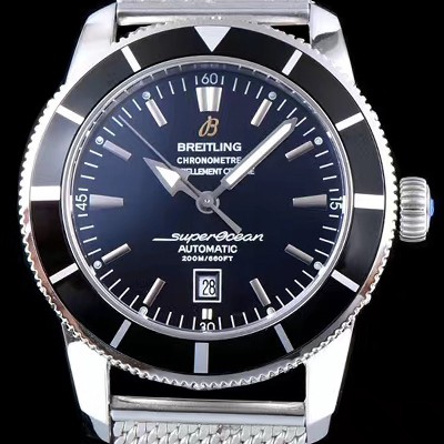 SA급 브라이틀링 남성용 슈퍼오션 헤리티지 45 블랙다이얼 BRE0420 xx